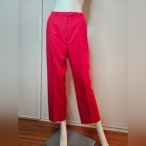 VTG Sag Harbor Pant Size 8 Womens Red Pant Cropped  Highwaist Made In Mexico